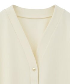 YECCA VECCA 金釦カットジョーゼットカーディガン