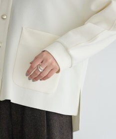 YECCA VECCA 金釦カットジョーゼットカーディガン