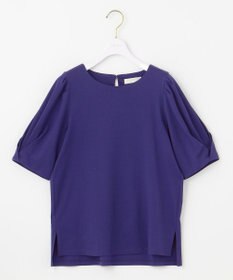 ANY SIS S 【撥水・汗ジミ防止・UVケア・洗える】スーピマスムース 袖タック Tシャツ