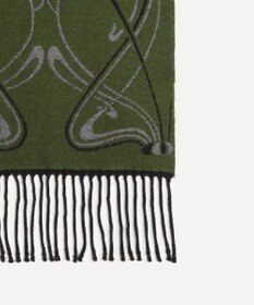 LIBERTY. ジャイアント アイアンシ 35x190 ジャカード ウール スカーフ