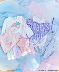 ANY KIDS 【any FAM× リトルツインスターズ 】キキ&ララ ミラクルスパンコール長袖Tシャツ