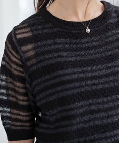 Tiaclasse シアーボーダーニット