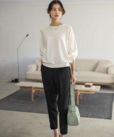 組曲 【ストレッチ・イージーケア】オシャクロス テーパードパンツ