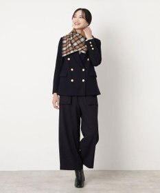 MOONBAT WEB限定【洗える】ミエル (miel) カシミヤ100％ チェックボタン付きマフラー