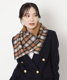MOONBAT WEB限定【洗える】ミエル (miel) カシミヤ100％ チェックボタン付きマフラー