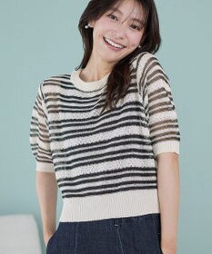 Tiaclasse シアーボーダーニット