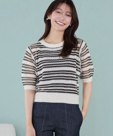 Tiaclasse シアーボーダーニット