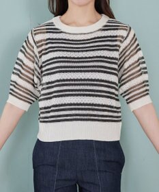 Tiaclasse シアーボーダーニット