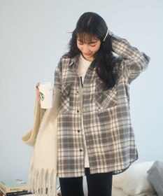 WEGO 【ユニセックス着用ITEM/SMLサイズ展開】チェックネルシャツ