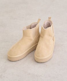 Green Parks ＲＵＰＩＳ．サイドゴア厚底ムートンブーツ