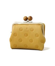 FOLNA RD ドット型押し ウッドボールがま口財布