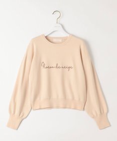 ANY SIS L 【洗える】ロゴ刺繍 ニット