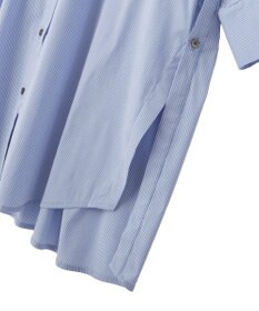 YECCA VECCA リブMIXストライプオーバーシャツ