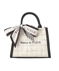 Maison de FLEUR スカーフ付きツイード2Wayバッグ