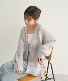 earth music&ecology 【予約】カラーミックスシャギーカーディガン