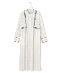 23区 L 【SLOW/一部店舗限定】ストライプエンブロイダリー ワンピース