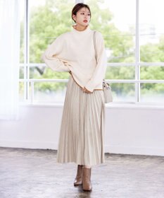 Tiaclasse 【新色追加】スエードポンチプリーツスカート