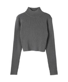 WEGO リブハイネックショートニット