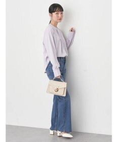 earth music&ecology ノーカラーフロントタックブラウス