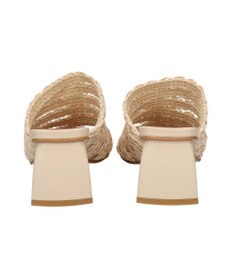 INTER-CHAUSSURES 【ANGEL ALARCON】チャンキーヒールラフィアサンダル