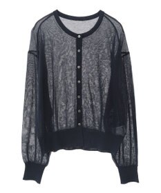 earth music&ecology 【予約】接触冷感シアークルーニットカーディガン