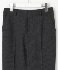 J.PRESS LADIES 【洗える】T/Rアルガンシルク チェック テーパード パンツ