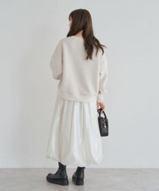 Green Parks ショート丈キルトロゴプルオーバー