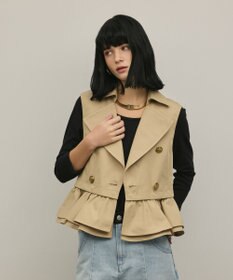 GRACE CONTINENTAL ペプラムトレンチベスト