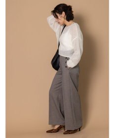 Te chichi 【泉 里香さん着用・Oggi.jp10/23掲載】キャットヤーンメッシュニット