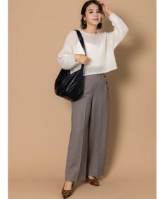 Te chichi 【泉 里香さん着用・Oggi.jp10/23掲載】キャットヤーンメッシュニット