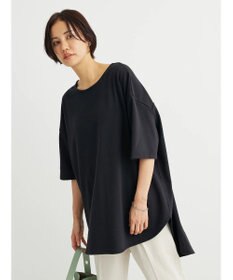 Green Parks ミニ裏毛バックカシュクール半袖チュニック