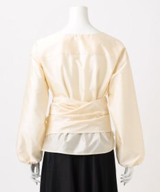 23区 【エステータ】シルク混タフタ カシュクールブラウス