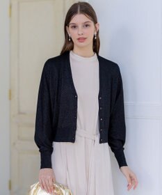 23区 S 【APPLAUDIR】コンパクト ドルマンスリーブ ラメカーディガン