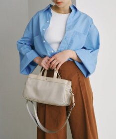 TOPKAPI 【Breath TOPKAPI】防水ナイロン レザーコンビ ミニトート ショルダーバッグ