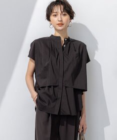 23区 【撥水加工/洗える】シアーナイロンツイル レイヤード ブラウス