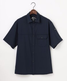 JOSEPH ABBOUD MOUNTAIN 【UVカット/接触冷感】SOLAMENT トリコットメッシュ 半袖 シャツ