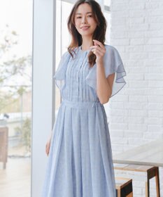 Tiaclasse 【小倉優子さん着用・洗える】フレアスリーブ柄ワンピース