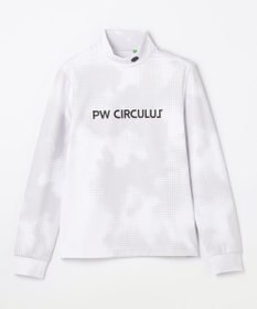 PW CIRCULUS 【裏起毛であたたか】【WOMEN】Dot camouflage ロングスリーブモックネックT  ゴルフウェア レディース