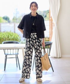 ANY L 【洗濯機可/ウエストゴム】プリントパンツ