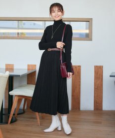 Tiaclasse 【新色追加】スエードポンチプリーツスカート