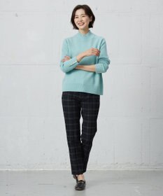 J.PRESS LADIES L 【洗える】チェルビックチェック テーパード パンツ