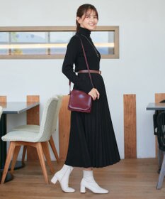 Tiaclasse 【新色追加】スエードポンチプリーツスカート