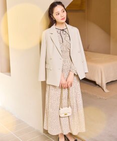 Feroux ウエストシャーリングラッフル ワンピース