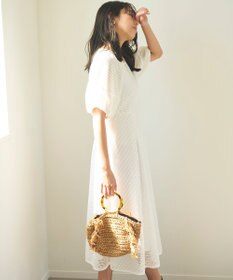 Feroux 【洗える】シアーチェックラッセル ワンピース