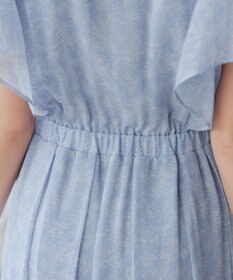 Tiaclasse 【小倉優子さん着用・洗える】フレアスリーブ柄ワンピース