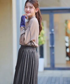 Tiaclasse 【新色追加】スエードポンチプリーツスカート