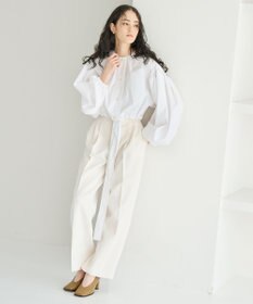 #Newans ハイウエスト2タックパンツ