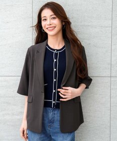 ANY SIS アーバンクールタッチ 半袖 ジャケット スレート