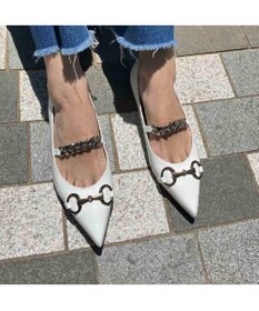 MODE ET JACOMO <MODE ET JACOMO>ポインテッドトゥメリージェーンパンプス