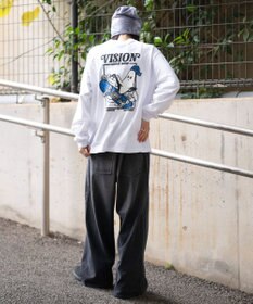 WEGO 【ユニセックス着用ITEM】別注VISIONゴーストスケーターグラフィックT（LS）